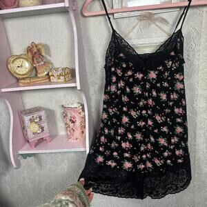vintage forever 21 floral lace romper